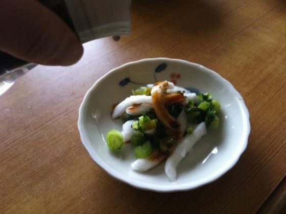 お漬物にお醤油